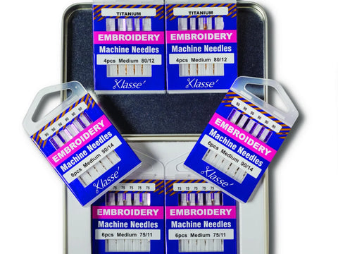 Klasse 6Pc Embroidery Needle Variety Tin