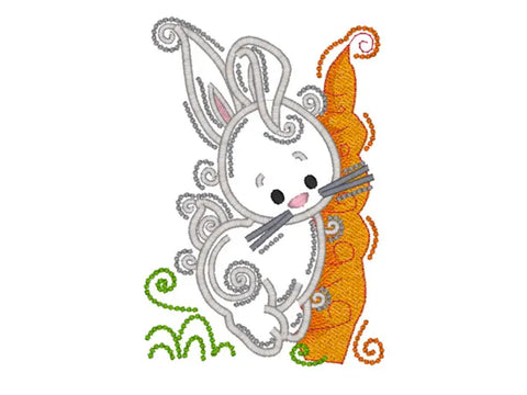 Purely Gates Applique Swirly Farm Animals with Mylar