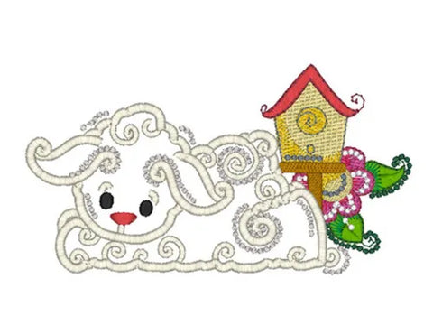 Purely Gates Applique Swirly Farm Animals with Mylar