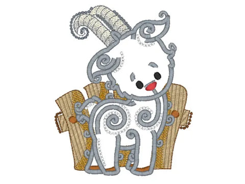 Purely Gates Applique Swirly Farm Animals with Mylar