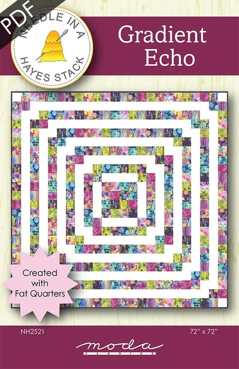 Gradient Echo Quilt Pattern by Needle In A Hayes