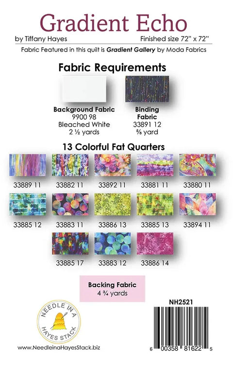 Gradient Echo Quilt Pattern by Needle In A Hayes