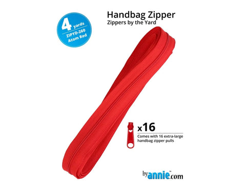 Zippers by Yard - Atom Red