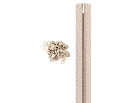 Zippers by Yard - Natural