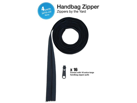 Zippers by Yard - Navy