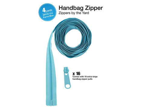 Zippers by Yard - Parrot Blue